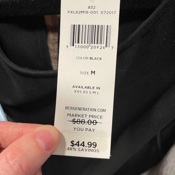 BCBGeneration Black Asymmetrical Dress Medium - Picture 4 of 4